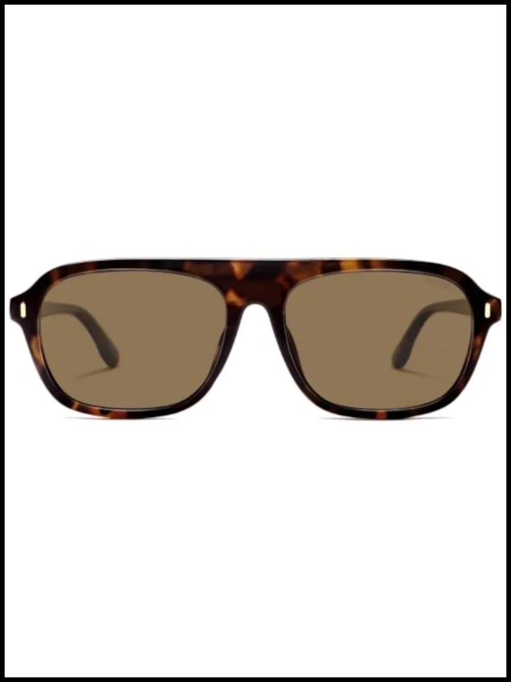 Retro Polarized Aviator Sunglasses Rectangle UV400 Shades
